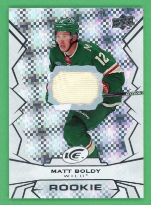 Matt Boldy 2022-23 Upper Deck ICE Rookie Jersey Card #106