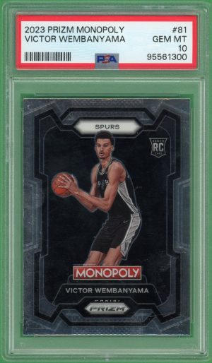 Victor Wembanyama 2023-24 Panini Prizm Monopoly Rookie Card #81 PSA 10