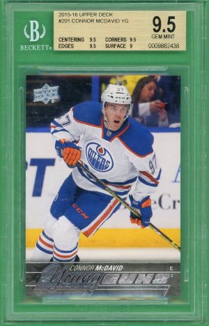 Connor McDavid 2015-16 Upper Deck Young Guns RC #201 BGS 9.5