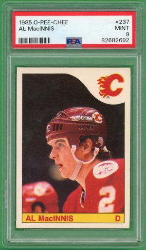 Al MacInnis 1985-86 O-Pee-Chee Rookie Card #237 PSA 9 MINT