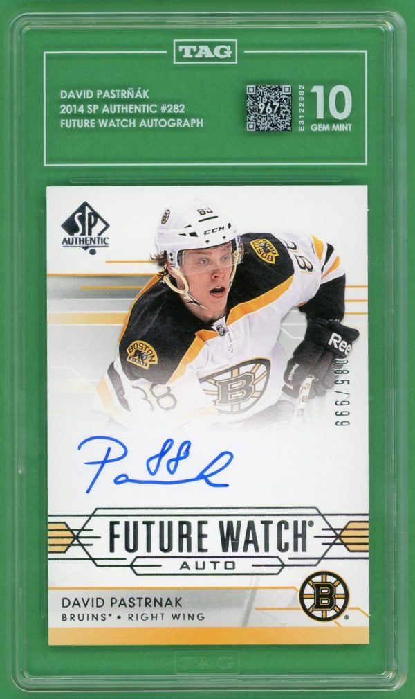 David Pastrnak 2014-15 SP Authentic Future Watch Auto /999 TAG 10