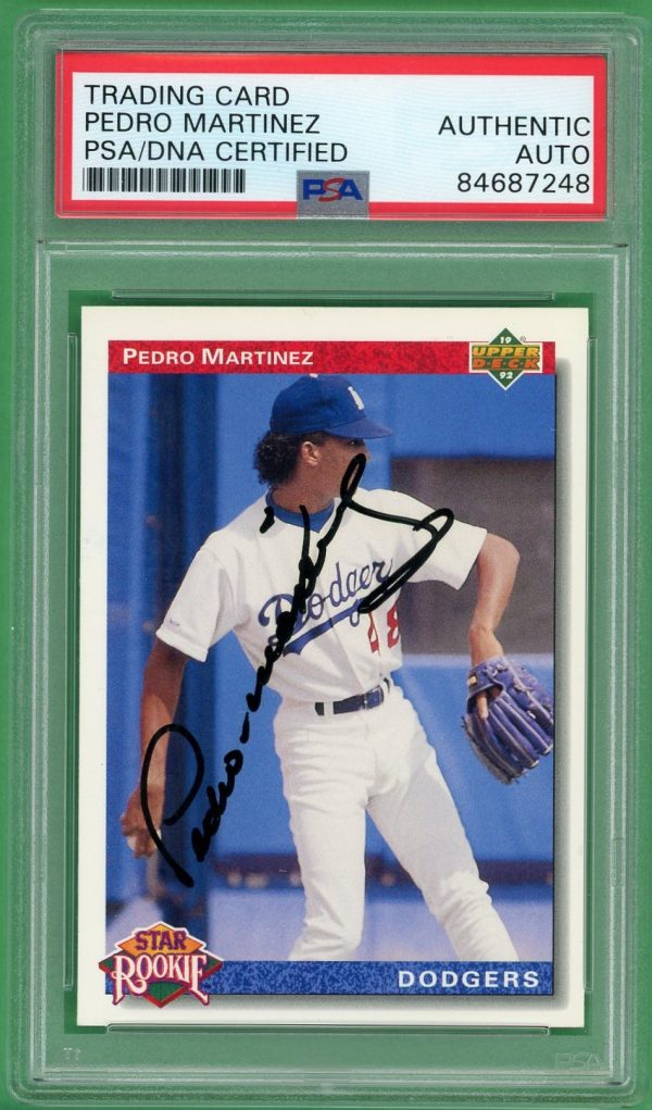 Pedro Martinez 1991-92 Upper Deck Rookie Card #18 Full Name PSA AUTO AUTH