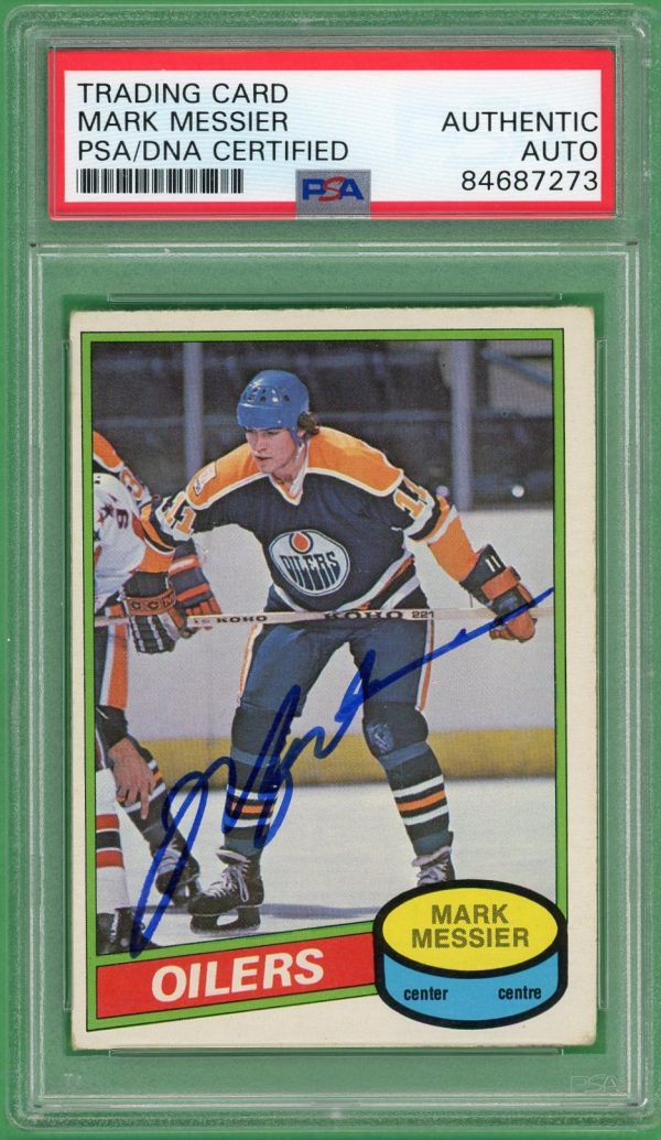 Mark Messier Signed 1980-81 O-Pee-Chee Rookie Card PSA AUTO AUTH