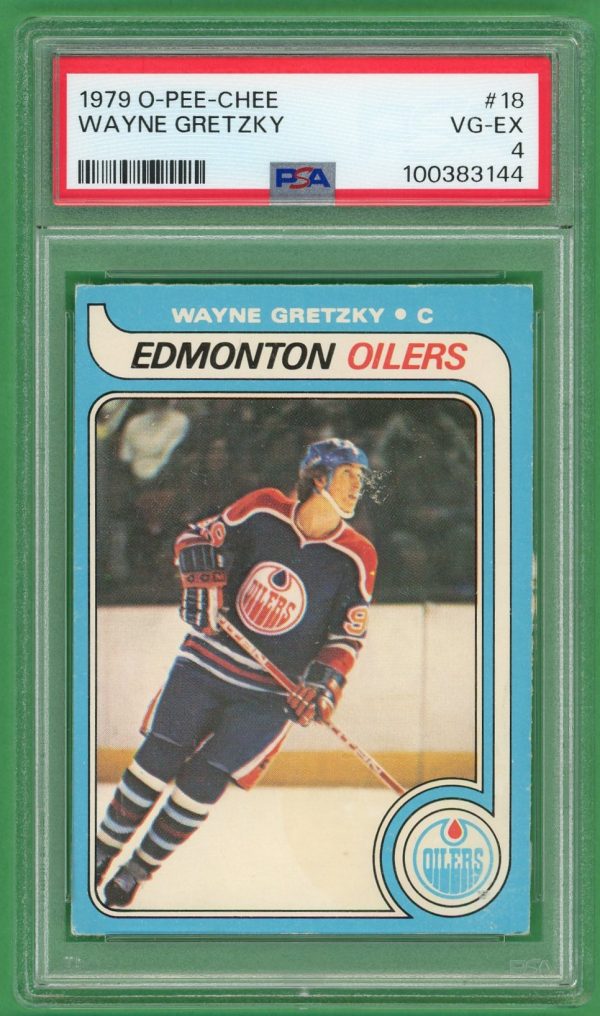 Wayne Gretzky 1979-80 O-Pee-Chee Rookie Card #18 PSA 4