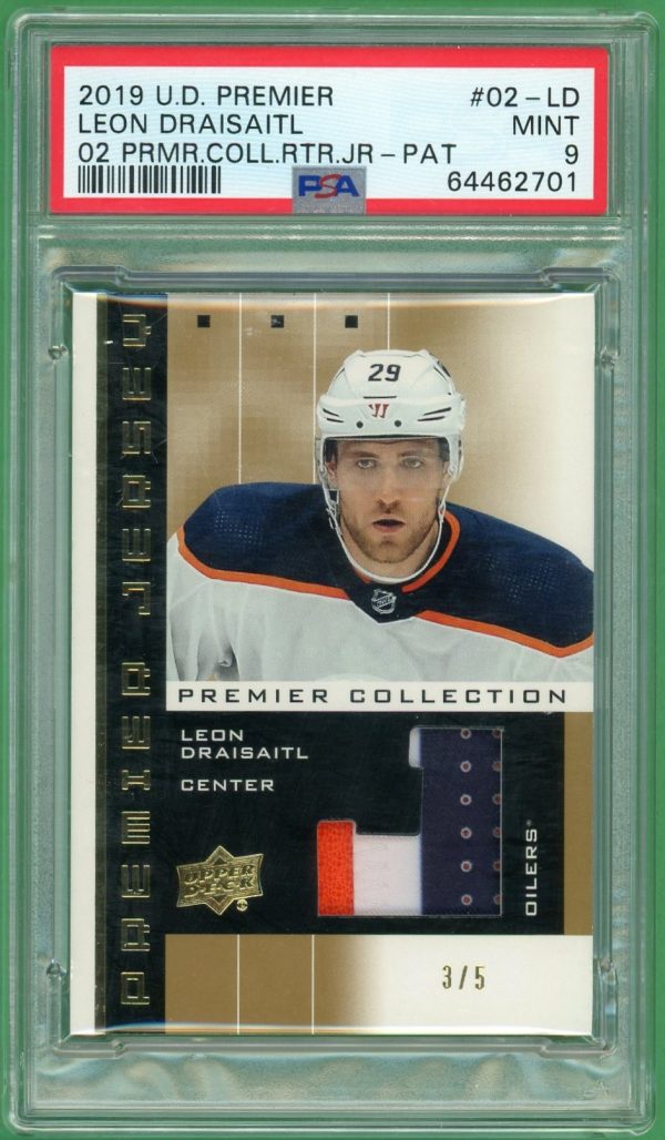 Leon Draisaitl 2019-20 Premier Retro Jersey Patch 3/5 PSA 9 POP 1