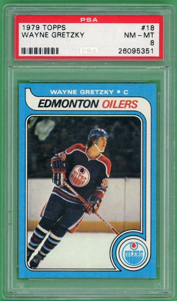 Wayne Gretzky 1979-80 Topps Rookie Card #18 PSA 8 NM-MT