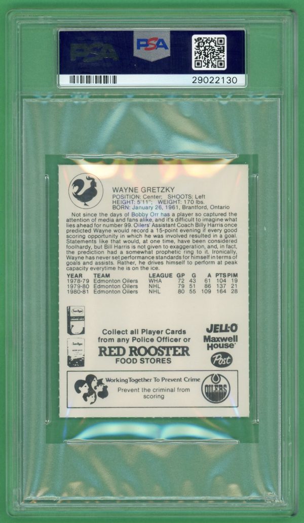 Wayne Gretzky 1981 Oilers Red Rooster "Headman the Puck" #99 PSA 9