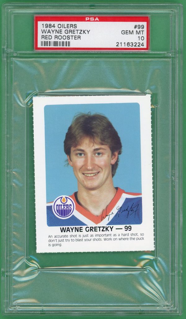 Wayne Gretzky 1984 Oilers Red Rooster Short Hair #99 PSA 10