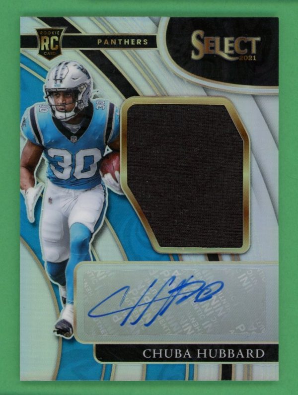 Chuba Hubbard 2021 Panini Select Jersey Auto RPA 59/99 #JRS-CHU