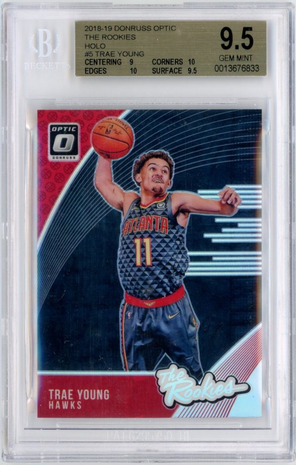 Trae Young 2018-19 Donruss Optic The Rookies Holo RC #5 BGS 9.5