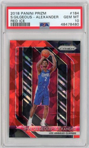 Shai Gilgeous-Alexander 2018-19 Panini Prizm Red Ice RC #184 PSA 10