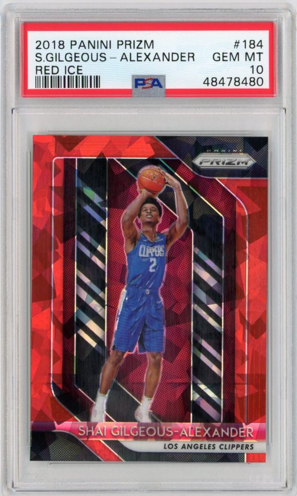 Shai Gilgeous-Alexander 2018-19 Panini Prizm Red Ice RC #184 PSA 10