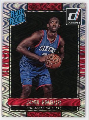 Joel Embiid 2014-15 Panini Donruss Rated Rookie Swirlorama RC #203