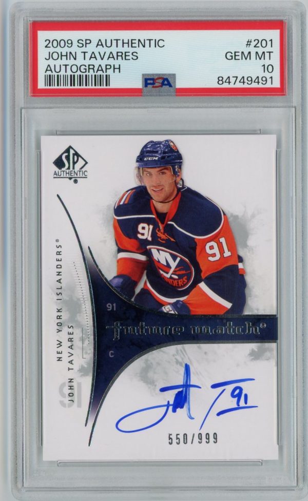 John Tavares 2009-10 SP Authentic Future Watch Auto 550/999 #201 PSA 10