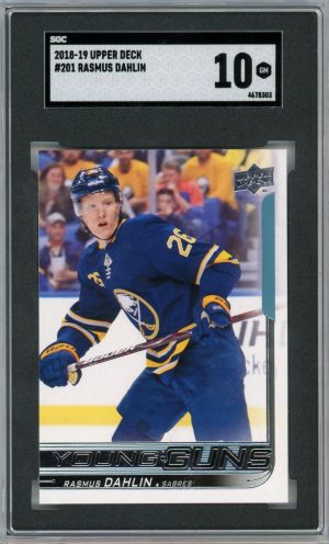 Rasmus Dahlin 2018-19 Upper Deck Young Guns RC #201 SGC 10