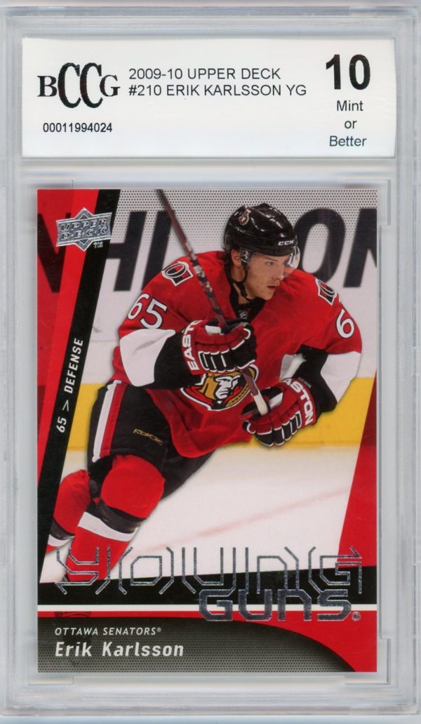 Erik Karlsson 2009-10 Upper Deck Young Guns RC #210 BCCG 10 (A)