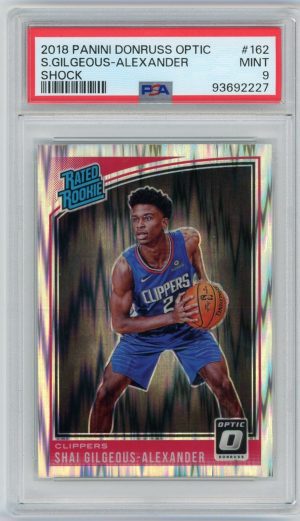 Shai Gilgeous-Alexander 2018-19 Donruss Optic Rated Rookie Shock #162 PSA 9