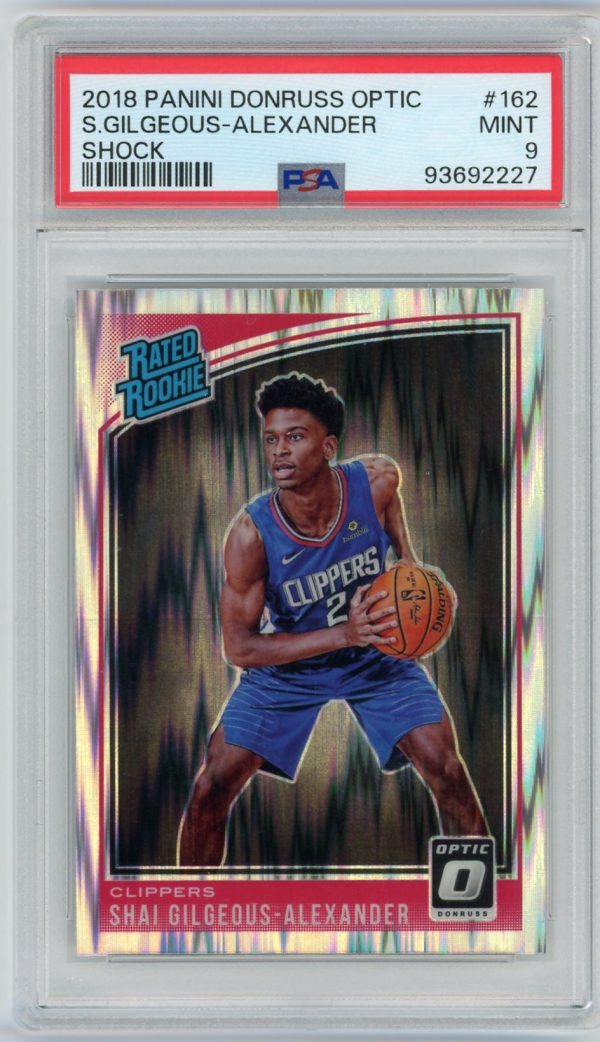 Shai Gilgeous-Alexander 2018-19 Donruss Optic Rated Rookie Shock #162 PSA 9