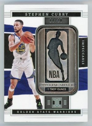 Steph Curry 2021-22 Impeccable Fine Silver 1 Troy Ounce 11/20 #30