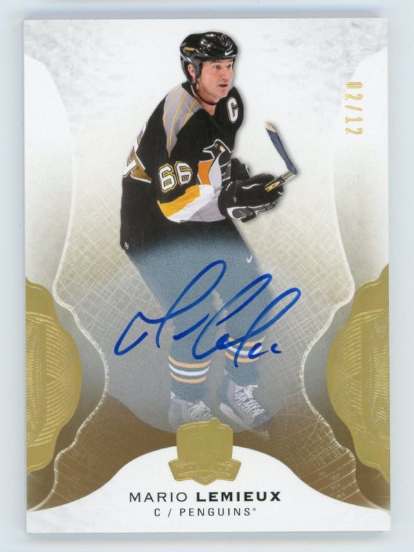 Mario Lemieux 2016-17 UD The Cup Gold Spectrum Foil Auto 02/12 #75