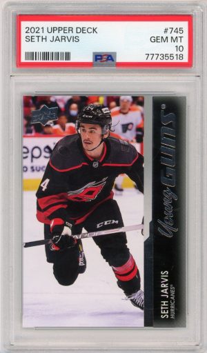 Seth Jarvis 2021-22 Upper Deck Young Guns Rookie Card #745 PSA 10