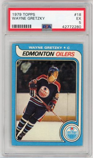 Wayne Gretzky 1979-80 Topps Rookie Card #18 PSA 5 EX