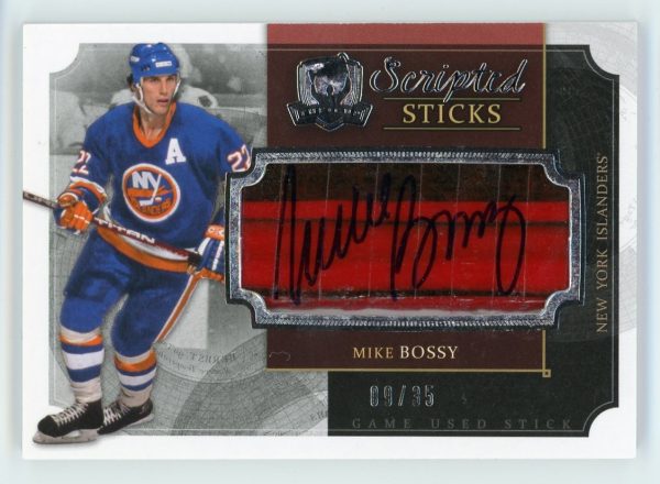 Mike Bossy 2013-14 UD The Cup Scripted Sticks Auto 03/35 #SS-MB