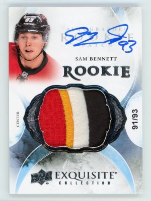 Sam Bennett 2015-16 UD Exquisite Rookie Patch Auto 91/93 #106