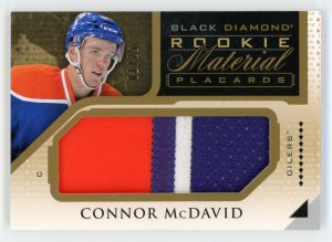 Connor McDavid 2015-16 Black Diamond Rookie Material Placards Patch 01/25