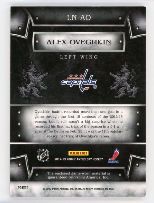 Alex Ovechkin 2012-13 Crown Royale Lords Of The NHL Jersey 02/25