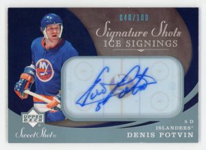 Denis Potvin 2007-08 UD Sweet Shot Signature Shots Ice Signings 040/100 Auto #SSR-DP