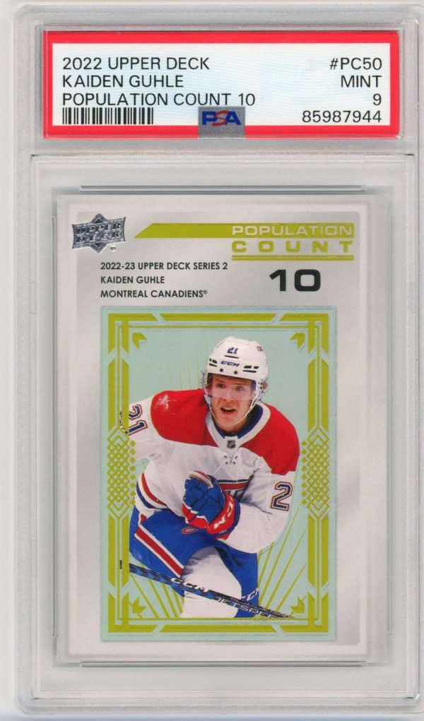 Kaiden Guhle 2022-23 Upper Deck Population Count 10 #PC-50 PSA 9