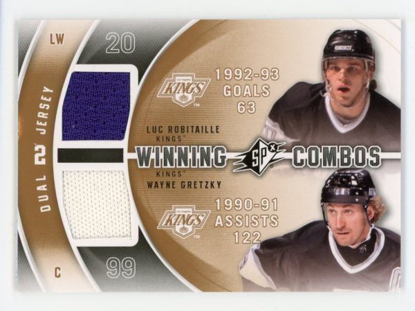 Gretzky/Robitaille 2011-12 SPx Winning Combos Jersey #WC-RG