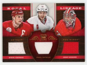 Yzerman/Datsyuk/Howard 2012-13 Panini Crown Royale Royal Lineage