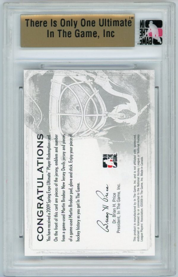 Martin Brodeur 2009 Spring Expo ITG Ultimate Player Patch 03/09