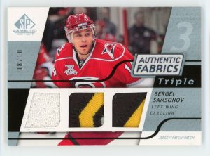 Sergei Samsonov 2008-09 SPGU Authentic Fabrics Triple Patch 08/10