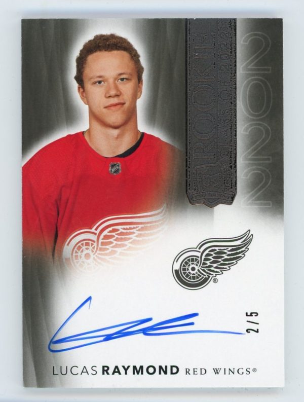 Lucas Raymond 2021-22 The Cup Rookie Class Of 2022 Auto 2/5 RC #2022-LR