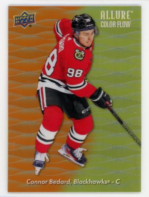 Connor Bedard 2023-24 Upper Deck Allure Color Flow Orange-Yellow RC #CF-16