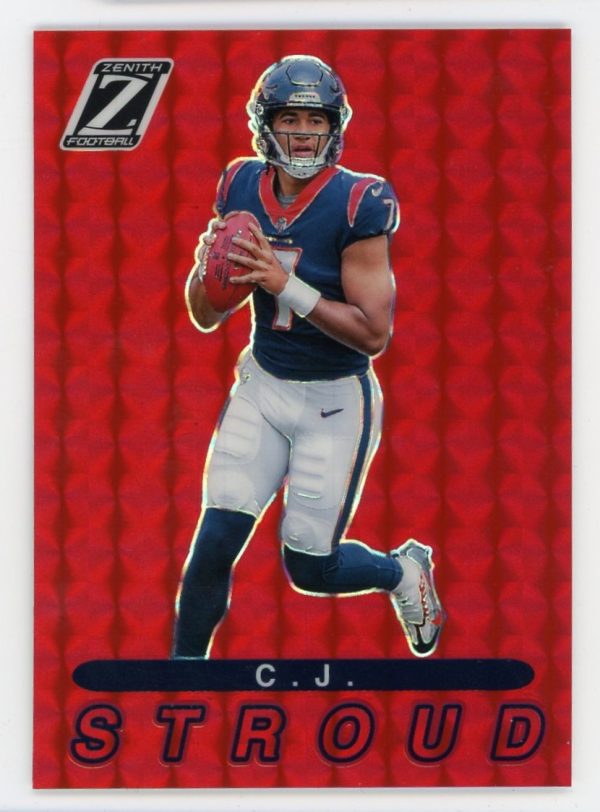 CJ Stroud 2023 Panini Zenith Pacific Red Rookie Card #5 SP