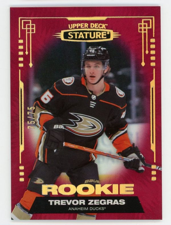 Trevor Zegras 2021-22 Upper Deck Stature Rookie Card 75/75 #101