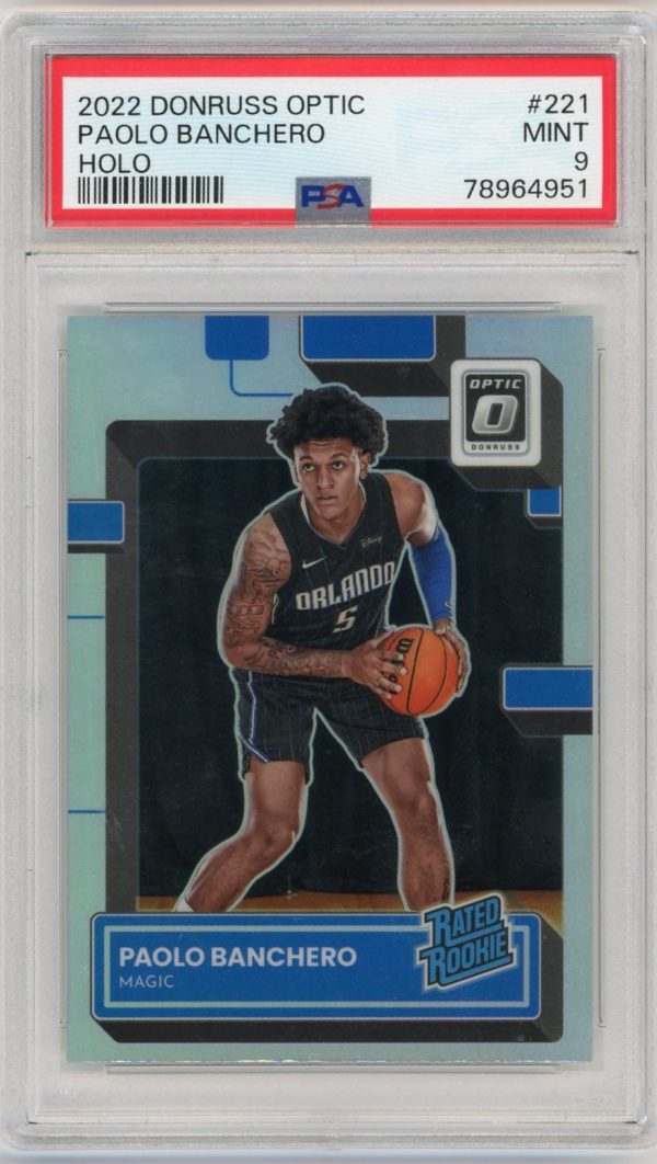 Paolo Banchero 2022-23 Donruss Optic Rated Rookie Holo #221 PSA 9