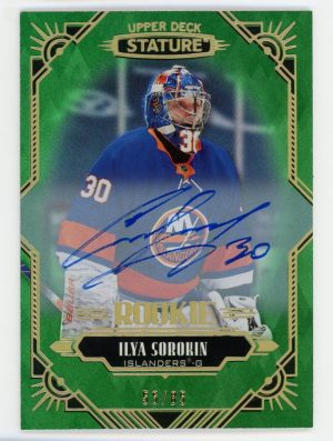 Ilya Sorokin 2020-21 Upper Deck Stature Rookie Auto 56/85 #131