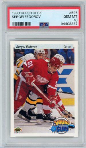 Sergei Fedorov 1990-91 Upper Deck Young Guns Rookie Card #525 PSA 10