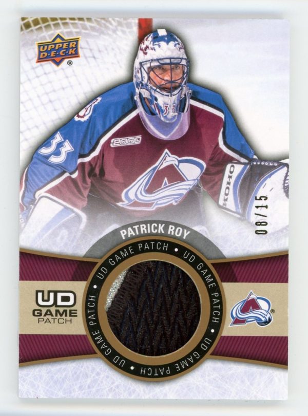 Patrick Roy 2015-16 Upper Deck Series 1 UD Game Patch 08/15 #GJ-PR