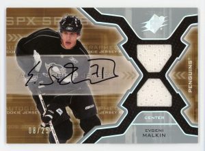 Evgeni Malkin 2006-07 SPx Rookie Jersey Auto 08/25 Card #193