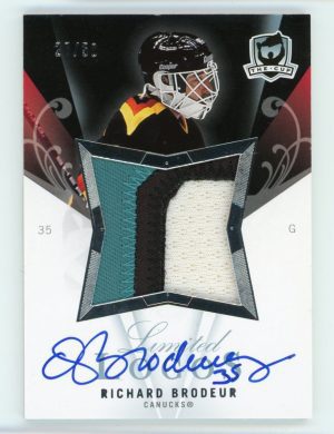 Richard Brodeur 2007-08 UD The Cup Limited Logos Patch Auto 27/50