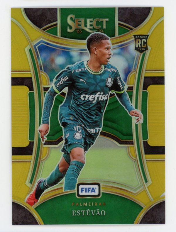 Estavo 2023-24 Panini Select Fifa Mezzanine Gold Prizm /10 RC #157