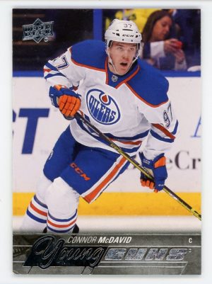 Connor McDavid 2015-16 Upper Deck Young Guns RC #201 (DAMAGED)