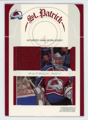 Patrick Roy 2002-03 Topps Stadium Club St. Patrick Jersey #SPCAJ