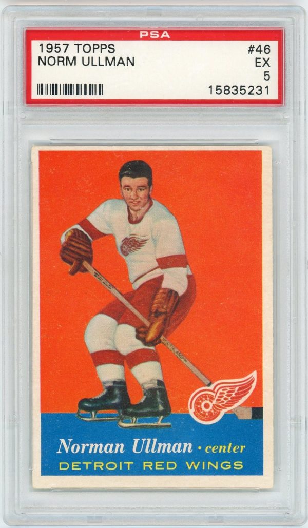 Norm Ullman 1957-58 Topps Rookie Card #46 PSA 5 EX